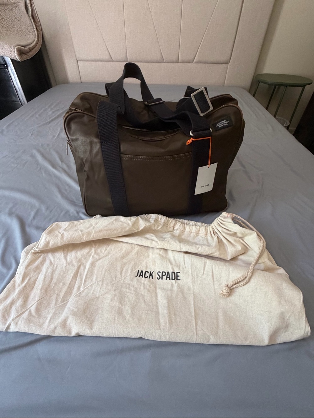 JACK SPADE MILEMARK TWILL IN-FLIGHT BAG
